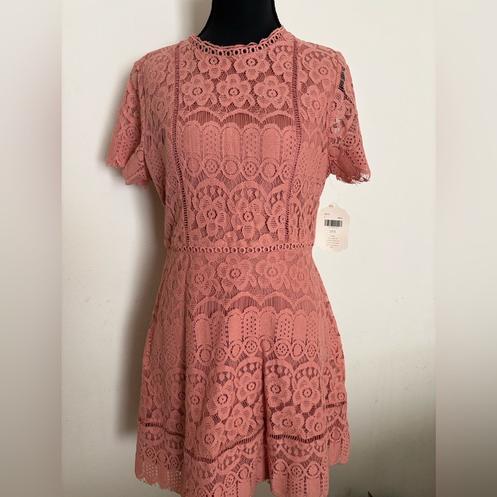 Altar'd State Pink Lace dress